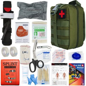 Sanke Rescue EDC Pouch First Aid Kit Tactical Survival Trauma Kit Molle Utility Tool Pouches For Camping Hiking