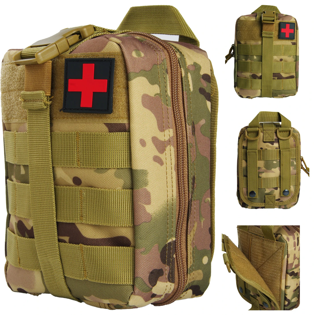 Sanke Rescue EDC Pouch First Aid Kit Tactical Survival Trauma Kit Molle Utility Tool Pouches For Camping Hiking